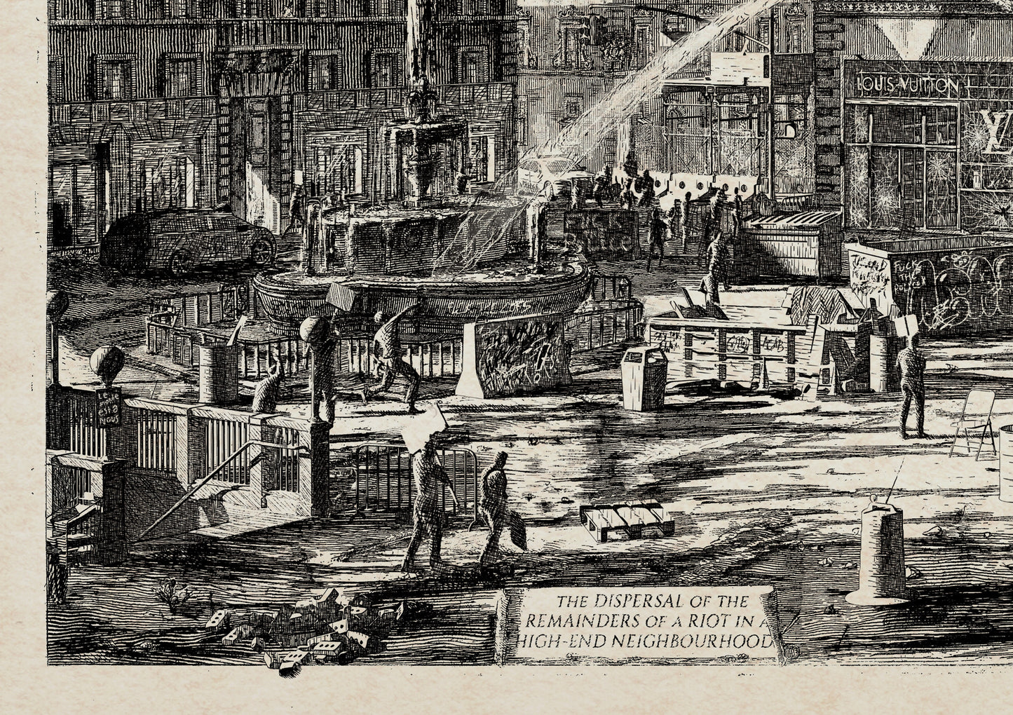 The Dispersal of the Remainders of a Riot in a High-End Neighbourhood