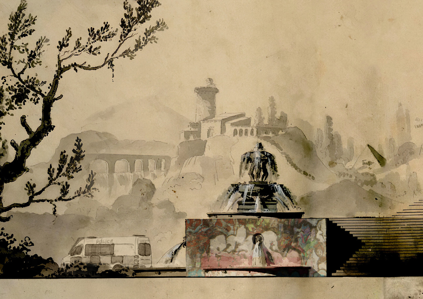 Plan for a Vandalised Palace, Panorama