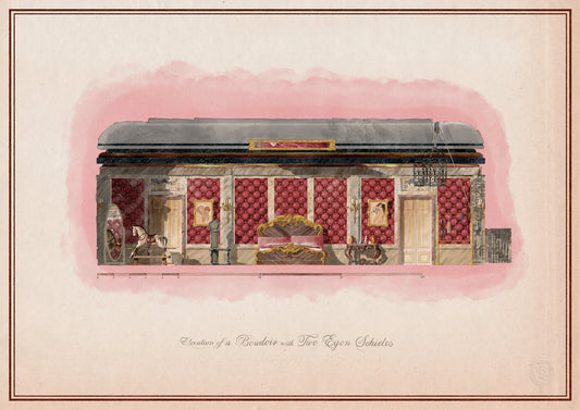 Section of a Boudoir  with Two Egon Schieles